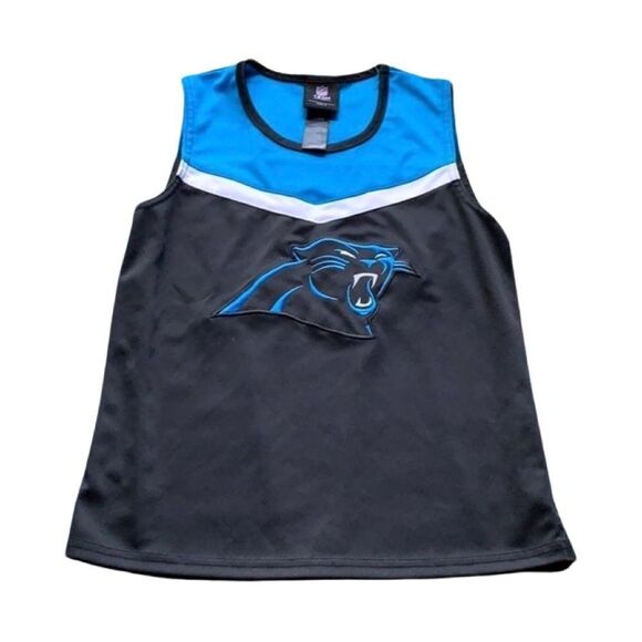 NFL Apparel Carolina Panthers Football Cheer Sleevless Top - Girls Large - Picture 1 of 5